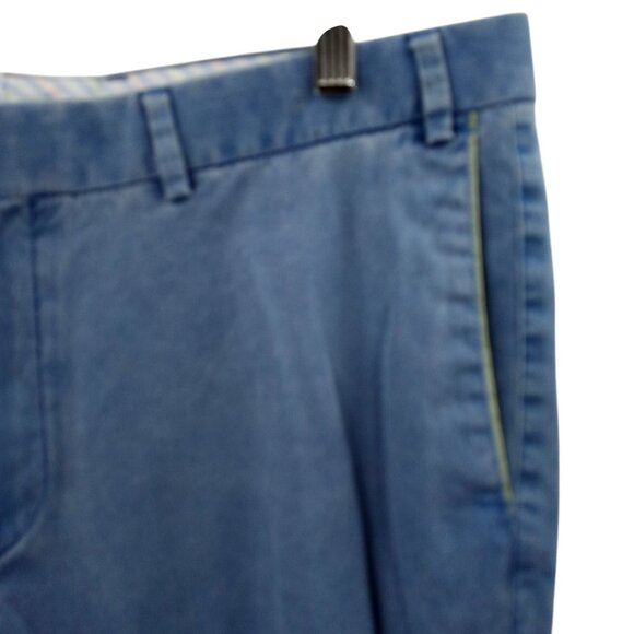 Hiltl The Ultimate Trousers Blue Flat Front Cotton Dress Pants Size 38 x 26 - Picture 4 of 12